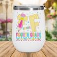 F Is For Fourth Grade Back To School Pencil Bow 4th Grade Wine Tumbler
