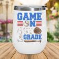 Game On First Grade Boy Baseball Back To School Wine Tumbler