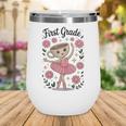 Girls Back To School Cappuccina Italian Brainrot First Grade Wine Tumbler Girls Back To School Cappuccina Italian Brainrot First Grade Wine Tumbler