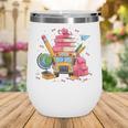 Girls Cute Pink Bows Coquette Aesthetic Back To School Wine Tumbler Girls Cute Pink Bows Coquette Aesthetic Back To School Wine Tumbler