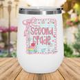 Girls Second Grade Coquette Bow Pink Preppy Back To School Wine Tumbler