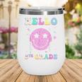 Hello 5th Grade Groovy Back To School Fifth Grade Girls Kids Wine Tumbler