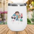 Kids Future Doctor 1st Grade Student Back To School Boy Kids Wine Tumbler