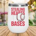 Kids Stealing Hearts Like I Steal Bases Cute Baseball Boys Wine Tumbler