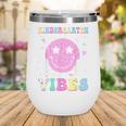 Kindergarten Vibes Groovy Back To School Kinder Girls Kids Wine Tumbler