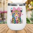 Leopard Glasses Blowing Bubble Gum Back To School Kids Wine Tumbler Leopard Glasses Blowing Bubble Gum Back To School Kids Wine Tumbler