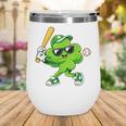 Lucky Shamrock Playing Baseball St Patrick's Kids Boys Wine Tumbler
