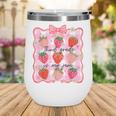 Preppy Back To School 3rd Grade Is My Jam Strawberry Bow Wine Tumbler Preppy Back To School 3rd Grade Is My Jam Strawberry Bow Wine Tumbler