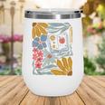 Retro Boho Flower Floral Back To School First Day Of School Wine Tumbler Retro Boho Flower Floral Back To School First Day Of School Wine Tumbler