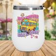 School Bus Driver Groovy Retro Back To School Wine Tumbler