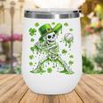 St Patricks Day Baseball Skeleton Irish Leprechaun Hat Boys Wine Tumbler