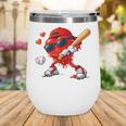 Valentine Baseball Heart Sports Love Valentines Day Boys Wine Tumbler Valentine Baseball Heart Sports Love Valentines Day Boys Wine Tumbler