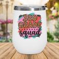 Women's Third 3rd Grade Squad Back To School Animal Print Girl Tee Wine Tumbler