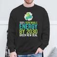 2030年までにグリーンニューディールの再生可能エネルギー 長袖tシャツ スウェットシャツ 高齢者への贈り物