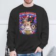 250 Years Cat American Flag 250Th Anniversary 4Th Of July Sweatshirt Gifts for Old Men