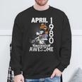 46Th Birthday Legends April 1980Intage 46 Years Old スウェットシャツ 高齢者への贈り物