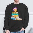 Axolotl Reading Book Bookworm Book Lover Girls Boys Sweatshirt Gifts for Old Men