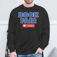 Book Fair Vibes Kids Retro Book Fair Book Lover Sweatshirt Gifts for Old Men