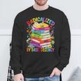 Book Flower Boho Radicalized By Basic Decency LGBT Men Women Sweatshirt Gifts for Old Men