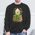 Book Lover St Patricks Day Teacher Cosy Librarycore Sweatshirt Gifts for Old Men