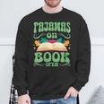 Book And Pajama Pajamas On Book Open Sweatshirt Gifts for Old Men