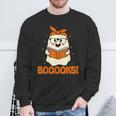 Booooks Ghost Boo Read Books Library Teacher Halloween Cute For Men Women Kids Sweatshirt Gifts for Old Men