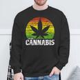 Cannabis ヴィンテージ 麻葉 レトロ マリファナ スウェットシャツ 高齢者への贈り物
