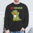 Catasaurus T-Rex Cat Kitten Dinosaur Feline Dino Dragon スウェットシャツ 高齢者への贈り物