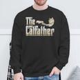 The Catfather 面白い猫 お父さん 父の日 ビンテージ 猫 父親 スウェットシャツ 高齢者への贈り物