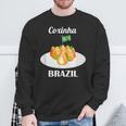 Coxinha 伝統的なブラジル料理 ブラジル国旗 スウェットシャツ 高齢者への贈り物