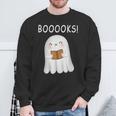 Cute Ghost Book Reading Halloween Teacher Booooks For Men Women Kids Sweatshirt Gifts for Old Men