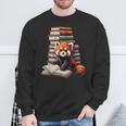 Cute Red Panda Reading Book Animal Bookworm Sweatshirt Gifts for Old Men