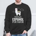Dimelo En Espanol Por Favor 面白い スペイン語 スウェットシャツ 高齢者への贈り物