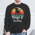 Dogs And Reading Books Sweatshirt Gifts for Old Men Dogs And Reading Books Sweatshirt Gifts for Old Men