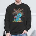 Dragon With Tree Books Cute Dragon Read Books Sweatshirt Gifts for Old Men