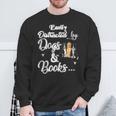 Easily Distracted By Dogs And Books Tee Sweatshirt Gifts for Old Men