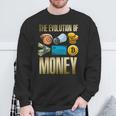 Evolution Of Money お金の進化 ビットコインプランb 暗号通貨btc ホドル スウェットシャツ 高齢者への贈り物
