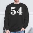 Fifty Four 数字 54 ナンバー スウェットシャツ 高齢者への贈り物