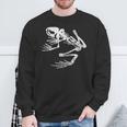 Frogman Bonefrog アンティーク調ホワイトプリント スウェットシャツ 高齢者への贈り物