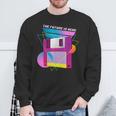 The Future Is Here フロッピーディスクディスクディスクレトロ80年代vaporwave スウェットシャツ 高齢者への贈り物