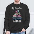My Grandson Is My Favorite Author For Book Lovers Sweatshirt Gifts for Old Men