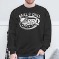 Grill And Chill おもしろbbqバーベキューシェフ 肉料理人 スウェットシャツ 高齢者への贈り物