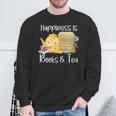 Happiness Is Books And Tea Sweatshirt Gifts for Old Men