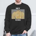 Hey Kingwole Doge Meme スウェットシャツ 高齢者への贈り物