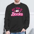 My Job Is Books Pink Retro Book Lovers Women Librarian Sweatshirt Gifts for Old Men