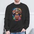 Juneteenth Educated Melanin Queen Afro Women Book Lover Sweatshirt Gifts for Old Men