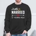 Just Married 5年前シャツ 結婚5周年記念 スウェットシャツ 高齢者への贈り物