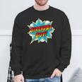 Kids Birthday Boy Superhero Boys Birthday Comic Book Sweatshirt Gifts for Old Men
