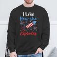 I Likehe Explodes Fireworks 4Th Of July カップル スウェットシャツ 高齢者への贈り物
