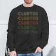 Love Heart Cluster グランジ ビンテージスタイル ブラック クラスター スウェットシャツ 高齢者への贈り物
